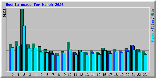 Hourly usage for March 2026